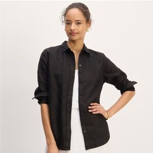 Everlane 
The Linen Eyelet Relaxed Shirt